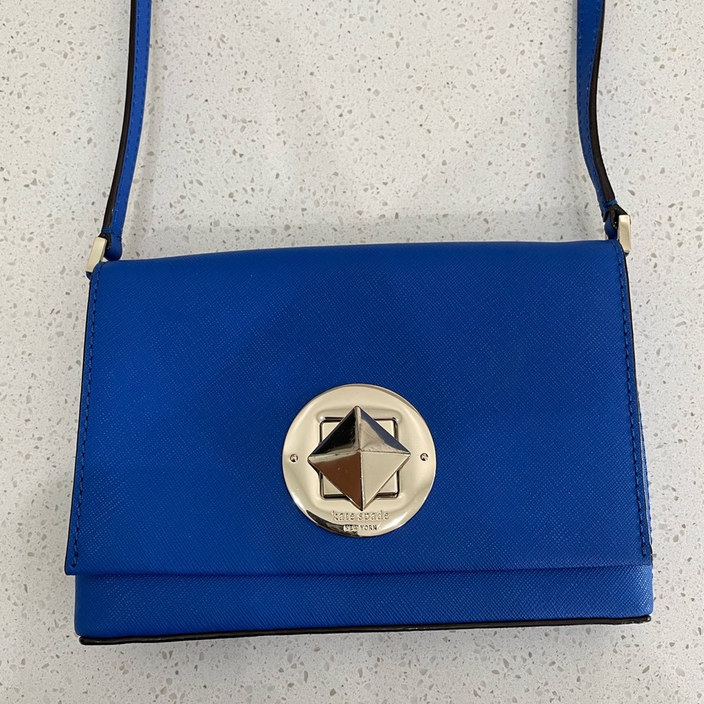 Kate Spade cobalt blue crossbody handbag